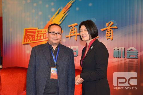 赢在中国网张彦霖和王利芬老师在活动现场