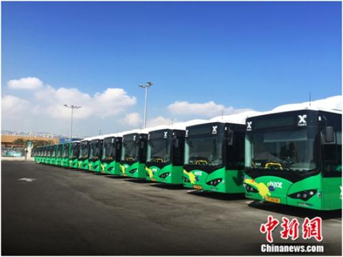 比亚迪打造以色列首支纯电动大巴车队