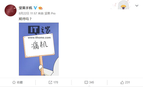 《银魂》上映前夕,坚果手机“痛机”:限量联合定制版或将到