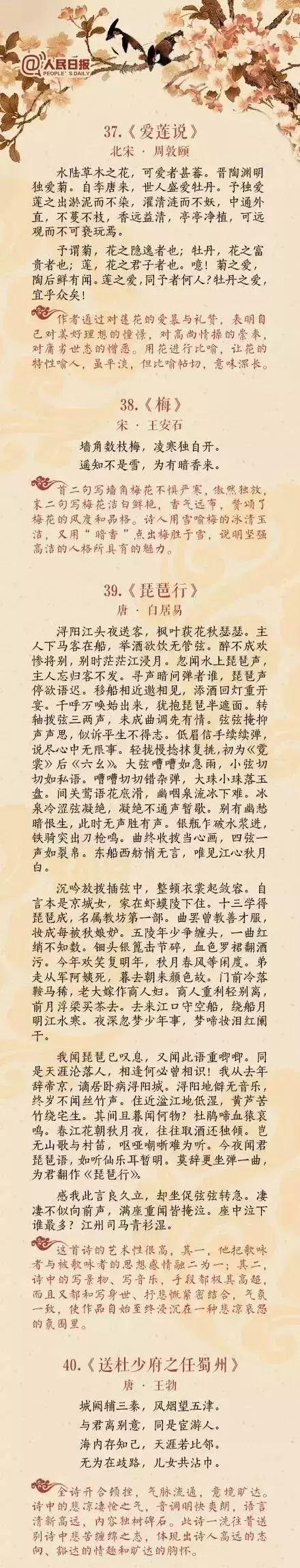 人民日报评出中国诗词史上的40首巅峰之作，苏东坡荣登榜首！