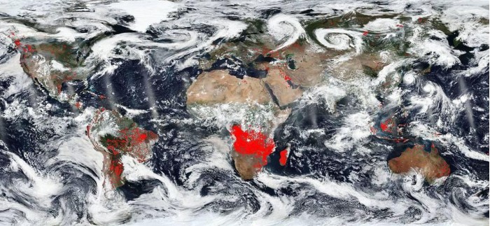 [图]俯览地球：发生在世界各地的火灾情况