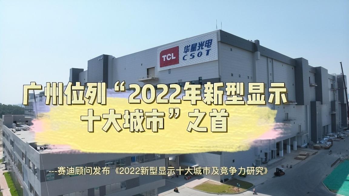2022新型显示十大城市出炉，广州位列榜首